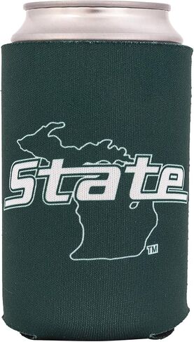 Michigan State University Can Insulator Beverage Cooler 4 Pack Foam Beverage Holder Spartans MSU (4 Pack Can) in Saudi Arabia
