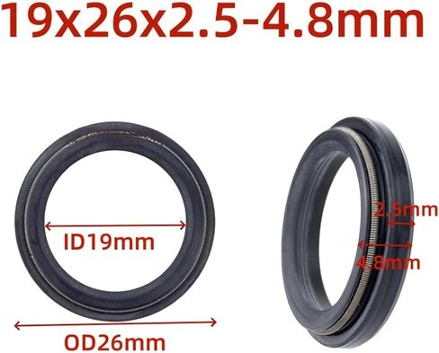 NBR مانع تسرب زيت العمود ID19-20mm مجموعة حشية دائرية (19x26x2.5-4.8mm) in Kuwait