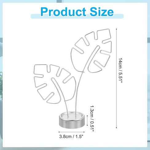 PATIKIL Monstera Memo Clip, Table Card Holder Message Note Cards Display Photo Display Stand for Memo Paper Photo Wedding Desk Office Home Store Supplies, Pink in Saudi Arabia