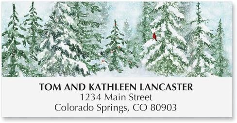 Current Heaven Nature Deluxe Personalized Address Labels - Set of 48, Self-Adhesive, Flat-Sheet Labels, 1" x 2 1/4", Holiday and Christmas Stationery in Saudi Arabia