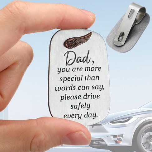 ذكر هدية معدنية قناع السيارة كليب محرك آمن السيارات قناع كليب الجارديان الملاك هدايا ملهمة 2 بوصة لعيد الأب الرجال سيارة عيد ميلاد (حفيد) in Kuwait