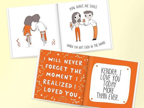 Personalized Book for Boyfriend, Girlfriend, Spouse, Partner, Anniversary | Book of Us (Softcover) in Saudi Arabia
