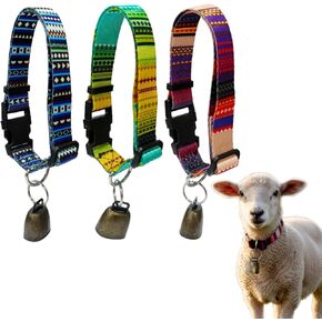 أطواق وأجراس الماعز، طوق نايلون متين قابل للتعديل مع إبزيم سريع التحرير وجرس نحاسي عالٍ، طوق رعي مضاد للفقد لحيوانات المزرعة والأغنام وإكسسوارات الماشية in Kuwait