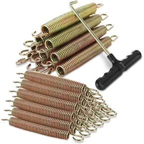 40Pcs 5-1/2" Trampoline Spring Replacement, Stainless Steel Replacement Spring for Trampoline, High Tensile Silver Wire Springs Set with Durable T Hook Fit Skywalker JumpKing Upperbounce Skybound in Kuwait
