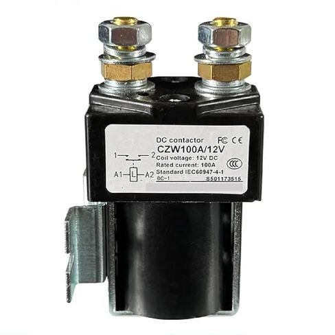 CZW DC Power Contactor Relay, 100A-400A High Current, Black Industrial Grade, for Electric Vehicles, Forklifts, Ships, Battery Systems (CZW 200A 12V 1NC) in Saudi Arabia