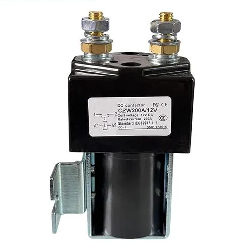 CZW DC Power Contactor Relay, 100A-400A High Current, Black Industrial Grade, for Electric Vehicles, Forklifts, Ships, Battery Systems (CZW 200A 12V 1NC) in Saudi Arabia