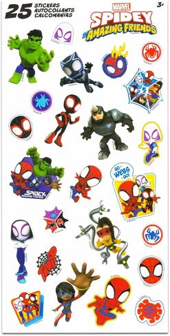 مجموعة كتب التلوين Marvel Spidey and Friends للأطفال والأولاد من عمر 4 إلى 8 سنوات - حزمة مع صفحات تلوين سبايدرمان والأنشطة والألعاب بالإضافة إلى الملصقات وأقلام التلوين الضخمة | مجموعة كتب الأنشطة سبايدي آند فريندز in Saudi Arabia