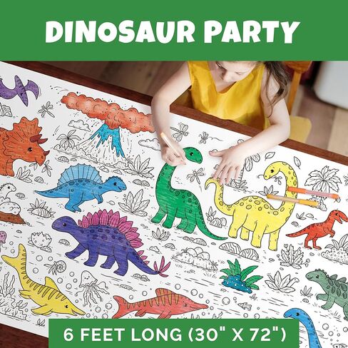 KangaToys Giant Santa Christmas Coloring Activity Poster for Families - 30 x 72 inches Table Size Jumbo Banner for Holiday Family Gatherings, Parties, or Events in Saudi Arabia