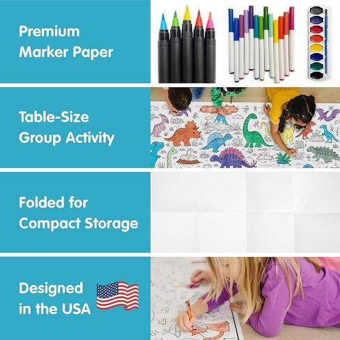 KangaToys Giant Santa Christmas Coloring Activity Poster for Families - 30 x 72 inches Table Size Jumbo Banner for Holiday Family Gatherings, Parties, or Events in Saudi Arabia