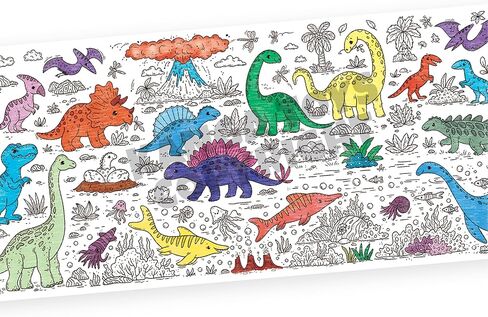 KangaToys Giant Santa Christmas Coloring Activity Poster for Families - 30 x 72 inches Table Size Jumbo Banner for Holiday Family Gatherings, Parties, or Events in Saudi Arabia