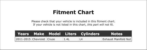 صامولة مشعب العادم متوافقة مع شيفروليه كروز 1.4L L4 2015 2014 2013 2012 2011 P-2175631 in Saudi Arabia