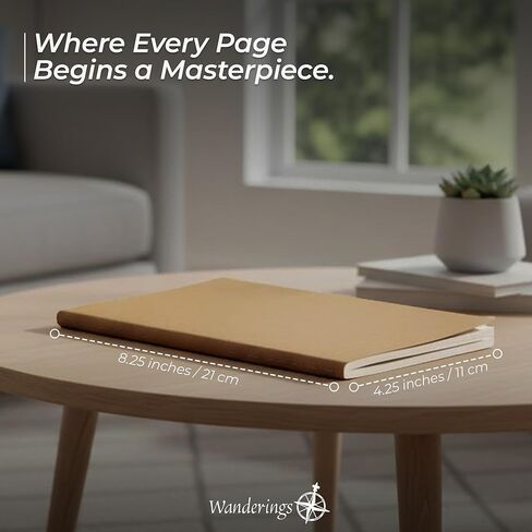 حشوات ورق بألوان مائية مقاس 300 جرام لكل متر مربع مقاس A5 من Wanderings مع حافة سطحية لدفتر ملاحظات المسافرين القابل لإعادة الملء | 5.5 بوصة × 8.3 بوصة / 14 سم × 21 سم | عبوات دفاتر ملاحظات المسافرين للمجلات والمذكرات والمخططين in Kuwait