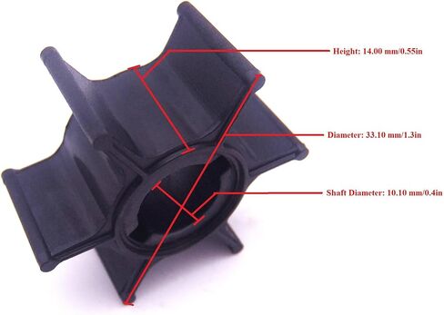 Compatible with Suzuki 17461-97JM0 Water Pump Impeller, Replacement for Suzuki 17461-97JL0 17461-97J10 17461-97J00 DF2.5 HP, 5037429 05037429 for Johnson Evinrude in Saudi Arabia