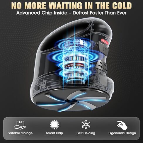 Electric Ice Scraper,3 In 1 Upgraded Ice Scrapers for Car Windshield, Handheld Electric Snow Scraper Remover, Electric Windshield Scrapers Non Scratch, Multi-Purpose Electric Cleaner and Polisher in Saudi Arabia