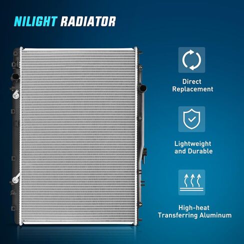 Nilight Radiator for Acura MDX V6 3.5L 2003 2004 2005 2006, Honda Pilot V6 3.5L 2005-2008 Automatic Transmission, Engine Coolant Radiator Replace# 19010RDJA51, 19010RDJA52 in Kuwait