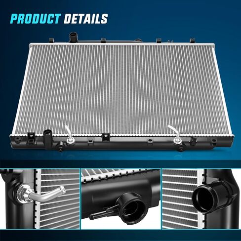 Nilight Radiator for Acura MDX V6 3.5L 2003 2004 2005 2006, Honda Pilot V6 3.5L 2005-2008 Automatic Transmission, Engine Coolant Radiator Replace# 19010RDJA51, 19010RDJA52 in Kuwait