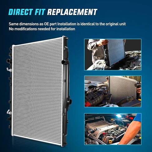 Nilight Radiator for Acura MDX V6 3.5L 2003 2004 2005 2006, Honda Pilot V6 3.5L 2005-2008 Automatic Transmission, Engine Coolant Radiator Replace# 19010RDJA51, 19010RDJA52 in Kuwait