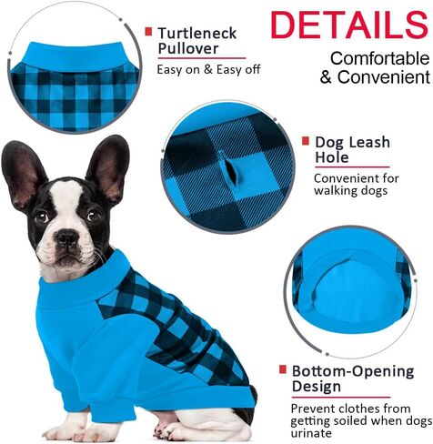 GreenJoy Ugly Christmas Dog Sweater – Soft & Warm Turtleneck Dog Outfit with Leash Hole, Cold-Weather Coat for Dogs & Cats, Perfect for Christmas (Black+Red+Green, Medium) in Saudi Arabia