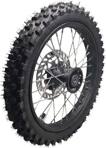 مجموعة إطارات حافة العجلة الأمامية Beeking 60/100-14 2.50-14 للدراجة الترابية 12 مم إطار حافة العجلة الأمامية يناسب الدراجة الترابية 50cc-125cc TTR SSR CRF Apollo تتضمن قرص فرامل 190 مم. in Kuwait