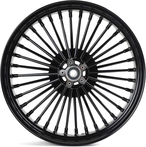 TOFR 21 inch Front Wheel Rim Fat Spoke Dual Disc For Harley Touring 2009-2023 Road King Street Glide Road Glide Electra Glide Ultra Classic Ultra Limited Custom Special ABS NON-ABS Black in Saudi Arabia