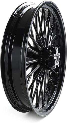 TOFR 21 inch Front Wheel Rim Fat Spoke Dual Disc For Harley Touring 2009-2023 Road King Street Glide Road Glide Electra Glide Ultra Classic Ultra Limited Custom Special ABS NON-ABS Black in Saudi Arabia