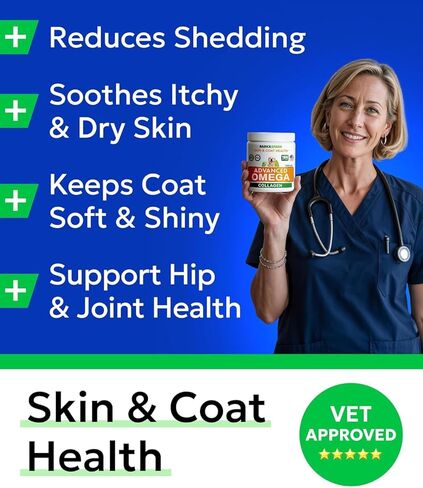 BARK&SPARK Dog Allergy Relief Chews (180 Treats) - Anti-Itch Skin & Coat Supplement - Omega 3 Fish Oil - Itchy Skin Relief Treatment Pills - Itching&Paw Licking - Dry Skin&Hot Spots - Grilled Chicken in Saudi Arabia