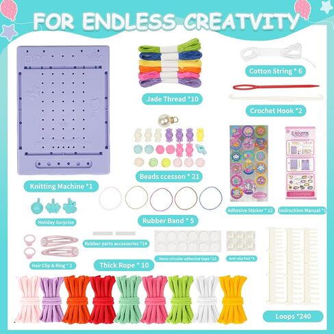 Friendship Bracelet Making Kit Toys Girls for Gifts Age 8 Year+,Quick Maker DIY Arts and Crafts Toys Kits,Best Every for 6-12 Year Girls Christmas, Birthdays Gifts (Pink) in Saudi Arabia