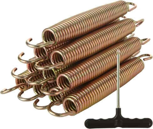 40Pcs 5-1/2" Trampoline Spring Replacement, Stainless Steel Replacement Spring for Trampoline, High Tensile Silver Wire Springs Set with Durable T Hook Fit Skywalker JumpKing Upperbounce Skybound in Saudi Arabia