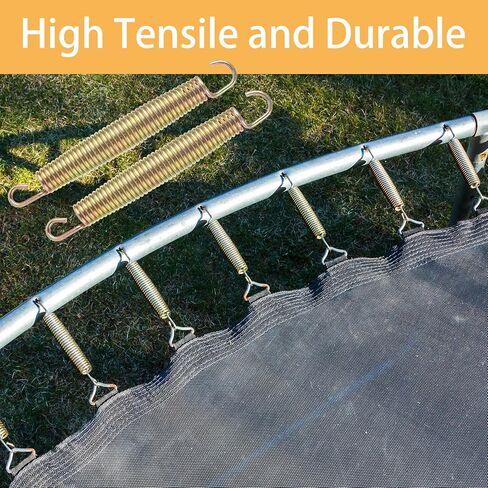 40Pcs 5-1/2" Trampoline Spring Replacement, Stainless Steel Replacement Spring for Trampoline, High Tensile Silver Wire Springs Set with Durable T Hook Fit Skywalker JumpKing Upperbounce Skybound in Saudi Arabia