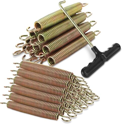 40Pcs 5-1/2" Trampoline Spring Replacement, Stainless Steel Replacement Spring for Trampoline, High Tensile Silver Wire Springs Set with Durable T Hook Fit Skywalker JumpKing Upperbounce Skybound in Kuwait
