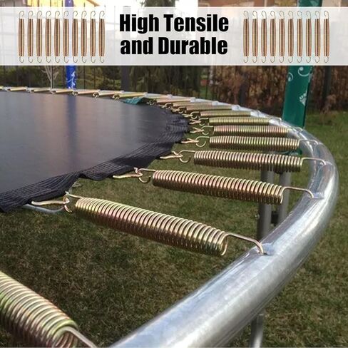 40Pcs 5-1/2" Trampoline Spring Replacement, Stainless Steel Replacement Spring for Trampoline, High Tensile Silver Wire Springs Set with Durable T Hook Fit Skywalker JumpKing Upperbounce Skybound in Kuwait