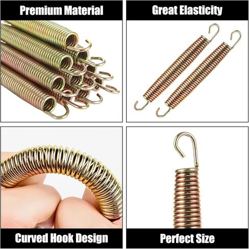 40Pcs 5-1/2" Trampoline Spring Replacement, Stainless Steel Replacement Spring for Trampoline, High Tensile Silver Wire Springs Set with Durable T Hook Fit Skywalker JumpKing Upperbounce Skybound in Kuwait