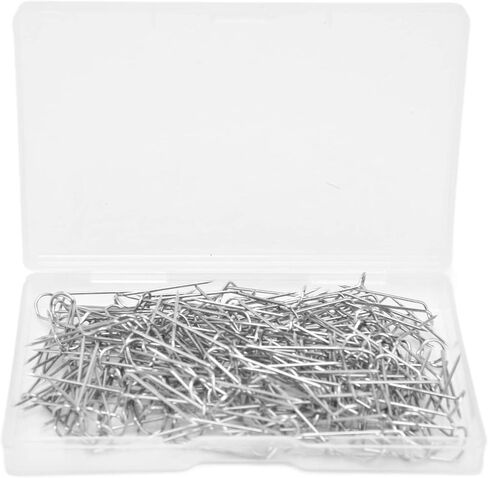 200 قطعة من دبابيس U للحرف اليدوية، دبابيس شوكة على شكل حرف U DIY لوازم الخياطة مع صندوق تخزين لعرض اللحف وديكور المنزل (17 مم) in Kuwait