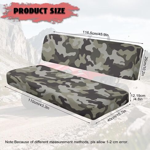 التمويه العلم الغزلان UTV غطاء مقعد المضادة للخدش البغل مقعد غطاء مقعد الراحة الحماية الكاملة UTV مقعد الملحقات شخصية لكاواساكي ميول 3000 3010 3020 in Kuwait