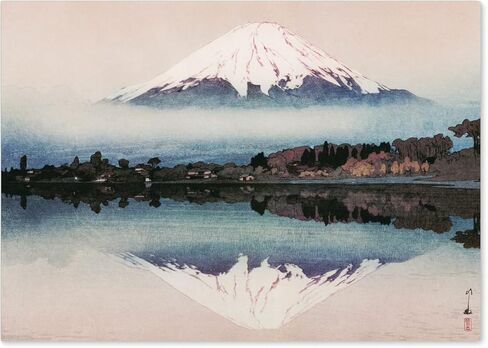 【Made in Japan】 Poster Japanese Painting Hiroshi Yoshida “Yamanaka Lake Mount Fuji"16.53inch×11.69inch/42㎝×29.7㎝(A3)＜fine Art Paper Print＞Print on a Thick Sheet of Paper Painting Wall Art in Saudi Arabia