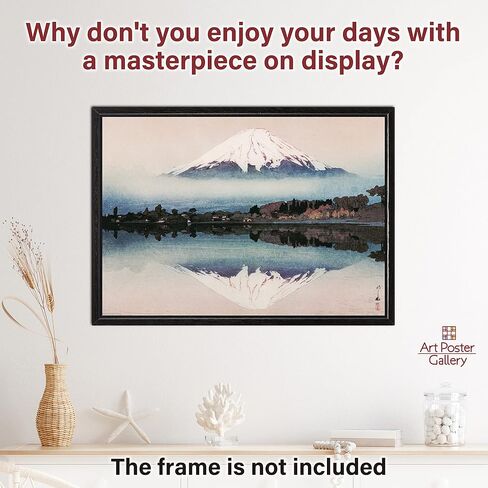 【Made in Japan】 Poster Japanese Painting Hiroshi Yoshida “Yamanaka Lake Mount Fuji"16.53inch×11.69inch/42㎝×29.7㎝(A3)＜fine Art Paper Print＞Print on a Thick Sheet of Paper Painting Wall Art in Saudi Arabia