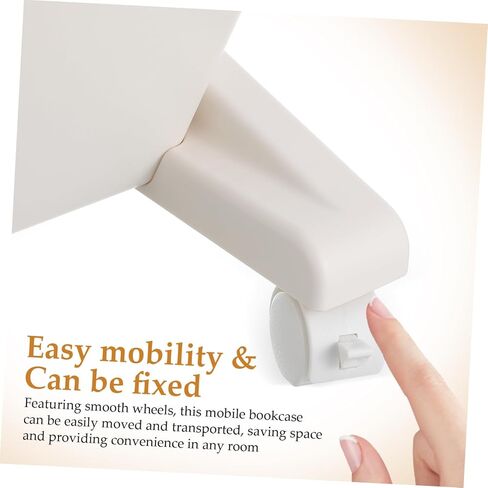 Mobile Bookshelf Wheels Rolling Book Cart for Office Classroom and Home Easy Mobility Robust Storage for Books Documents and More Sleek Design in Saudi Arabia
