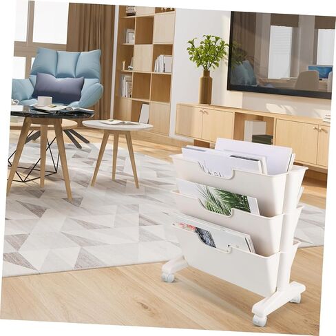 Mobile Bookshelf Wheels Rolling Book Cart for Office Classroom and Home Easy Mobility Robust Storage for Books Documents and More Sleek Design in Saudi Arabia