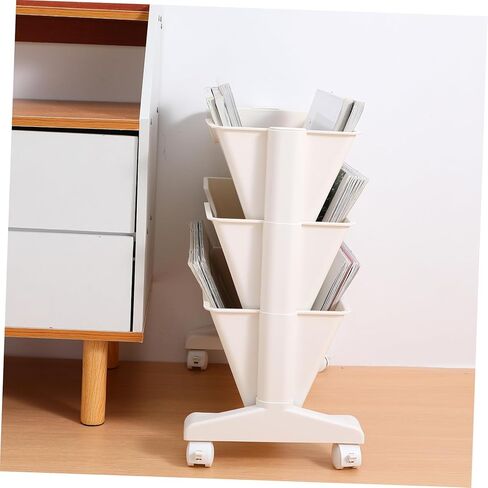 Mobile Bookshelf Wheels Rolling Book Cart for Office Classroom and Home Easy Mobility Robust Storage for Books Documents and More Sleek Design in Saudi Arabia