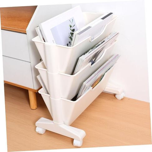 Mobile Bookshelf Wheels Rolling Book Cart for Office Classroom and Home Easy Mobility Robust Storage for Books Documents and More Sleek Design in Saudi Arabia
