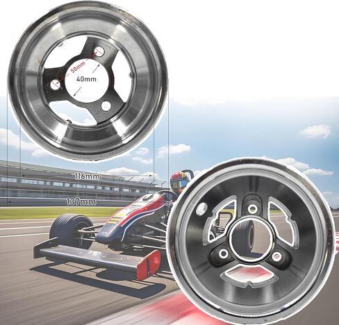 5inch Aluminum Front Wheel Rim Replacement for Go Karts UTV Karting Dirt Bike ATV Quad Bike with 10X4.50-5 Tire (Centre Hole Model) in Kuwait