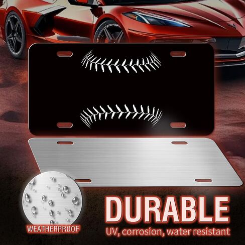 لوحة ترخيص، غطاء لوحات ترخيص معدنية من الألومنيوم بزخرفة لطيفة ومضحكة أمامية سوداء مع 4 فتحات، غطاء علامة زينة مبتكر لديكور السيارة، إكسسوار رائع لراكون الصخور in Kuwait