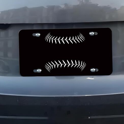 لوحة ترخيص، غطاء لوحات ترخيص معدنية من الألومنيوم بزخرفة لطيفة ومضحكة أمامية سوداء مع 4 فتحات، غطاء علامة زينة مبتكر لديكور السيارة، إكسسوار رائع لراكون الصخور in Kuwait