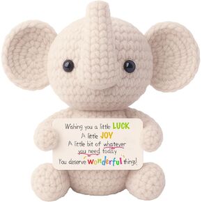 Funny White Elephant Gifts for Women Men, Emotional Support Animal Positive Crochet Gifts for Teens Animal Unique for Adults Funny Secret Santa Stocking Stuffer Gag Gift in Saudi Arabia