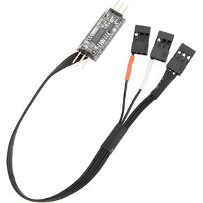 MEUS Racing 4WS Four-Wheel Steering Control Line Upgrades with Control Board and Servo Control Lines, Suitable for 4WS RC Crawler Car SCX10, TRX4, SCX24 TRX4M etc. in Kuwait