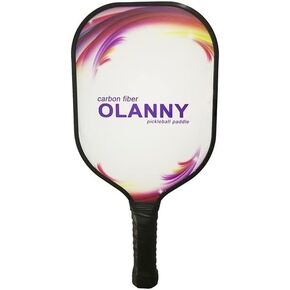 Pickleball Paddle Textured Surface for Spin Lightweight Graphite Racquet Racket Carbon Fiber Ergonomic Grip Edge - (Color: Plum) in Saudi Arabia