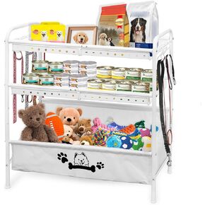 Large Dog Toy Basket,Dog Toy Bin with Storage Organizer,2-Tier Dogs Toys Box for Living Room,Dogs Cat Accessories Organizer,Durable Toys Holder Chest for Leashes in Saudi Arabia