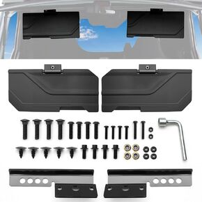 أقنعة الشمس لـ Polaris Ranger XP 1000 SP 570 Crew EPS 2018-2025، 2890288 ملحق حاجب مضاد للوهج UTV Sun Shield Blockers مع زاوية قابلة للتعديل ومفك براغي، أقنعة حماية من الشمس مبطنة شديدة التحمل in Kuwait