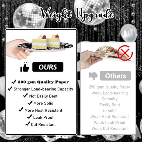 194pcs Happy New Years Eve 2026 Party Decorations for New Year Party Plates, Cup, Napkin, Tablecloth, Tableware, Black Silver Disco Disposable Party Supplies Plates Serve 24 Guests in Kuwait