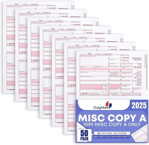 1099 MISC نسخة A من نماذج ضريبة الدخل الفيدرالية لعام 2023 - حزمة مكونة من 25 مستلمًا للضرائب in Saudi Arabia